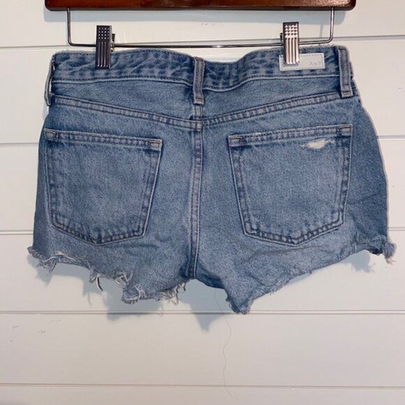 Abercrombie & Fitch Harper Low Rise Denim Shorts (Size 24/00) - Picture 4 of 5